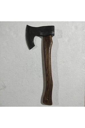 Özel EL Yapımı Vernikli Saplı Balta Dövme Çelik Nacak Özel Yapım 1120 Gram Ağırlıkta Keskin Kamp Baltası