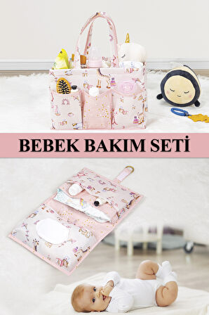 Baby Bakım Seti Bebek Bakım ve Alt Bakım Çantası Mavi