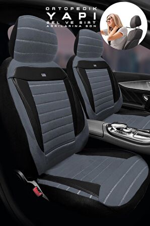 Volvo S-60 Sedan 2013 Aracınıza Uyumlu Koltuk Kılıfı Tay Tüyü Füme