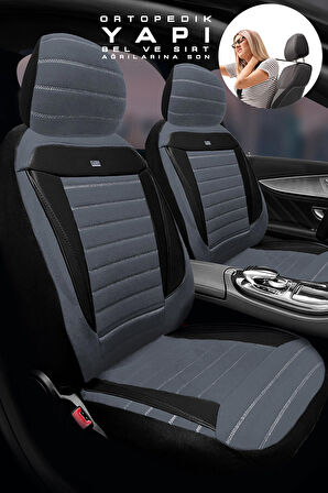 Hyundai Kona Suv 2019 Aracınıza Uyumlu Koltuk Kılıfı Tay Tüyü Füme