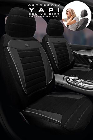Audi A-5 Quattro Suv 2015 - 2019 Aracınıza Uyumlu Koltuk Kılıfı Tay Tüyü Siyah