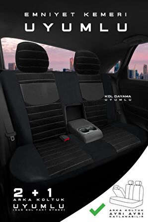 Audi A-5 Quattro Suv 2015 - 2019 Aracınıza Uyumlu Koltuk Kılıfı Tay Tüyü Siyah