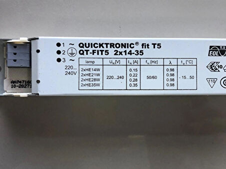 OSRAM QUİCKTRONİC QT-FİT5  2X14-35W ELEKTRONİK BALAST