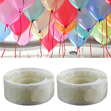 BALON BANDI 1 PAKET 100 Adet Çift Taraflı Balon Yapıştırma Bandı