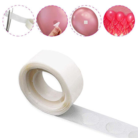BALON BANDI 1 PAKET 100 Adet Çift Taraflı Balon Yapıştırma Bandı