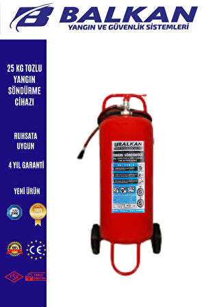 25 KG TOZLU YANGIN SÖNDÜRME CİHAZI RUHSATA UYGUN