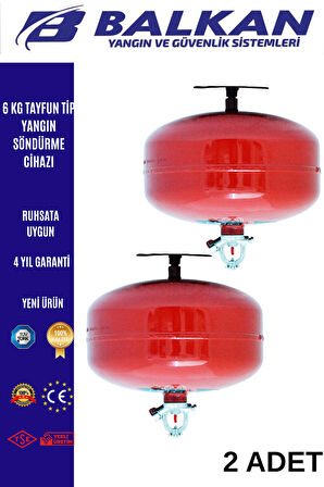 6 KG TAYFUN TİP YANGIN SÖNDÜRME CİHAZI 2 ADET