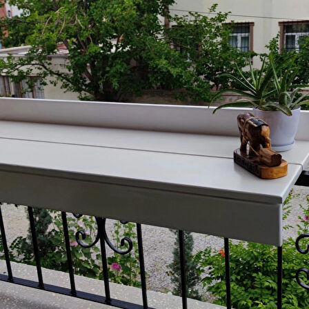 Balkon Bar Masası (Siyah-Beyaz-Doğal Ahşap Rengi)