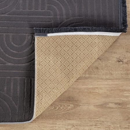 Aries Home Bambu Leke Tutmaz Silinebilir Makinada Yıkakabilir Yumuşak Kaymaz Jel Taban Kalın Bohem Halı