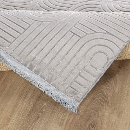 Aries Home Bambu Leke Tutmaz Silinebilir Makinede Yıkakabilir Yumuşak Kaymaz Jel Taban Kalın Bohem Halı