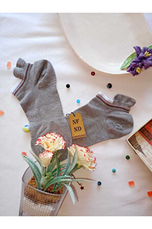 2 ÇİFT HEDİYE PATİK ÇORAP TOPUK TAKVİYELİ ERKEK KADIN SIKMAYAN GRİ BAMBU(DİKİŞSİZ) SİYAH 36-40