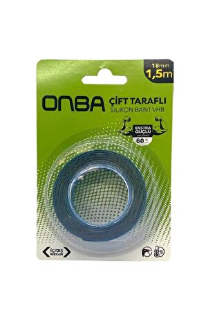 60 Kg Çift Taraflı Ekstra Güçlü Çok Amaçlı Tamir Silikon Bant Dış Mekan Montaj Bandı 18 Mm X 1,5 Mt