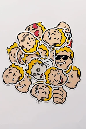 Fallout Vault-Boy Sticker Paketi 23 Parça Yapışkanlı Kaliteli Su Geçirmez Laptop Telefon Etiket Seti