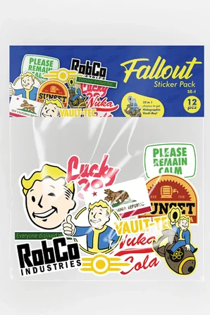 Fallout SE-1 Sticker Paketi 12 Parça Kaliteli Su Geçirmez Laptop Telefon Termos Etiket Seti
