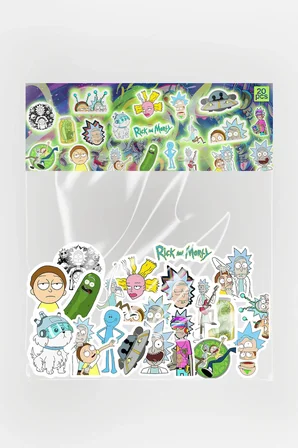 Rick and Morty Sticker Paketi 20 Parça Kaliteli Su Geçirmez Laptop Telefon Etiket Seti