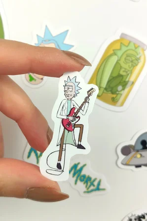 Rick and Morty Sticker Paketi 20 Parça Kaliteli Su Geçirmez Laptop Telefon Etiket Seti