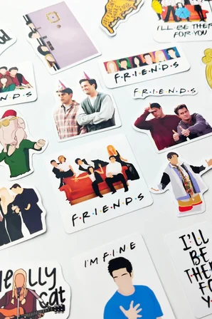 Friends Sticker Paketi 20 Parça Kaliteli Su Geçirmez Laptop Telefon Etiket Seti