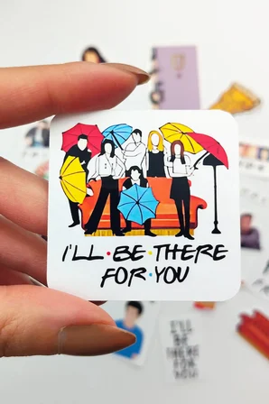 Friends Sticker Paketi 20 Parça Kaliteli Su Geçirmez Laptop Telefon Etiket Seti