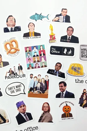 The Office Dizisi Sticker Paketi 25 Parça Kaliteli Su Geçirmez Laptop Telefon Termos Etiket Seti