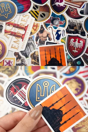 Age of Empires 2 İkonik 82 Parça Mega Sticker Paketi Yapışkanlı Kaliteli Su Geçirmez Etiket Seti