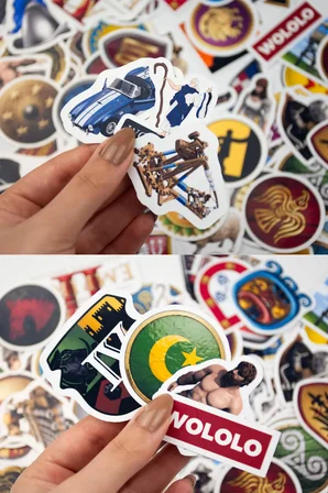 Age of Empires 2 İkonik 82 Parça Mega Sticker Paketi Yapışkanlı Kaliteli Su Geçirmez Etiket Seti