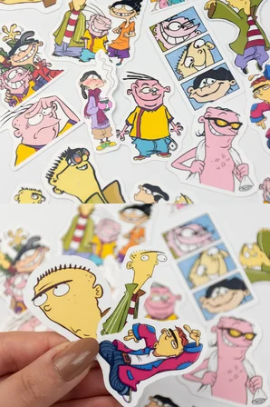 Ed, Edd ve Eddy 20 Parça Sticker Paketi Kaliteli Su Geçirmez Laptop Telefon Termos Etiket Seti