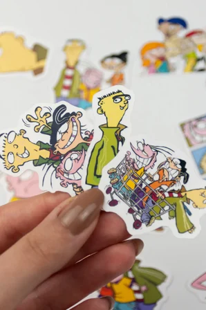 Ed, Edd ve Eddy 20 Parça Sticker Paketi Kaliteli Su Geçirmez Laptop Telefon Termos Etiket Seti