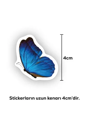 Renkli Kelebekler Sticker Paketi 22 Parça Kaliteli Su Geçirmez Etiket Seti