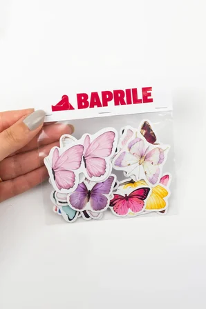 Renkli Kelebekler Sticker Paketi 22 Parça Kaliteli Su Geçirmez Etiket Seti