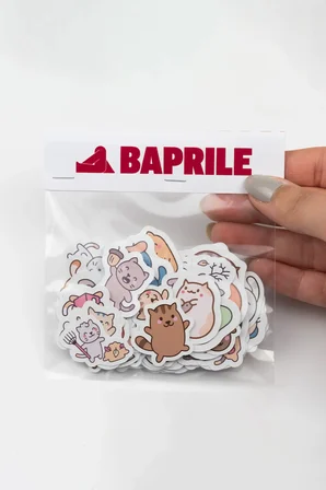 Kediler 80 Parça Sticker Paketi Kaliteli Su Geçirmez Laptop Termos Telefon Etiket Seti