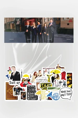 How I Met Your Mother Sticker Paketi 23 Parça Su Geçirmez HIMYM Laptop Telefon Termos Etiket Seti