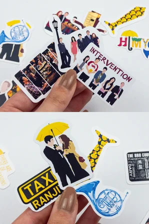 How I Met Your Mother Sticker Paketi 23 Parça Su Geçirmez HIMYM Laptop Telefon Termos Etiket Seti