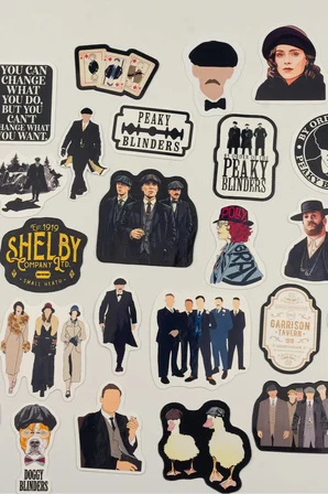 Peaky Blinders Sticker Paketi 27 Parça Kaliteli Su Geçirmez Laptop Telefon Termos Etiket Seti