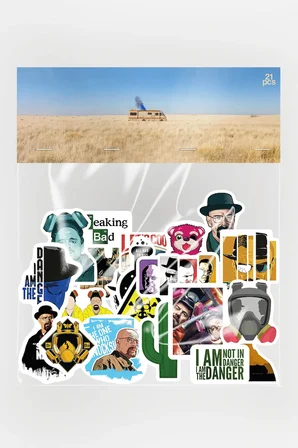 Breaking Bad Sticker Paketi 21 Parça Kaliteli Su Geçirmez Laptop Telefon Etiket Seti