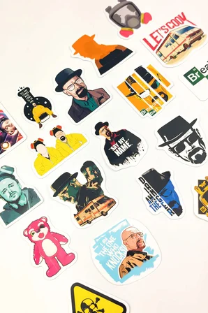 Breaking Bad Sticker Paketi 21 Parça Kaliteli Su Geçirmez Laptop Telefon Etiket Seti
