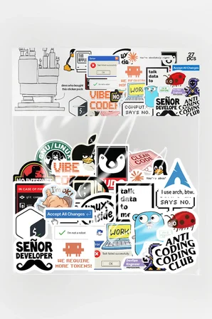 Yazılımcı Laptop Sticker Paketi 27 Parça Kaliteli Su Geçirmez Developer Termos Telefon Etiket Seti