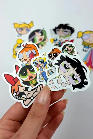 Powerpuff Girls 14 Parça Kaliteli Laptop Ajanda Termos Etiket Seti