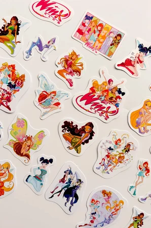 Winx Club 26 Parça Kaliteli Laptop Telefon Termos Etiket Seti