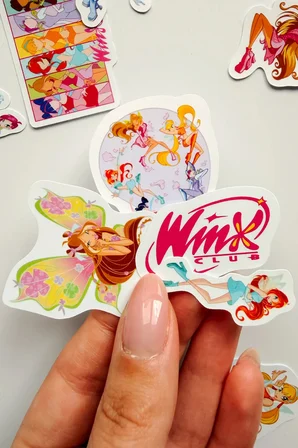 Winx Club 26 Parça Kaliteli Laptop Telefon Termos Etiket Seti