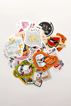 Tatil ve Seyahat Temalı Sticker Paketi 30 Parça Su Geçirmez Travel Valiz Laptop Termos Telefon Etiket Seti
