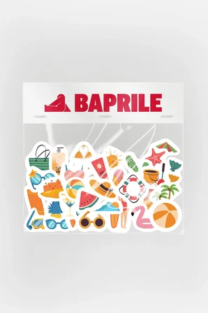 Renkli Yaz Tatili Temalı 73 Parça Mix Sticker Paketi Summer Suya Dayanıklı Laptop Termos Telefon Etiket Seti