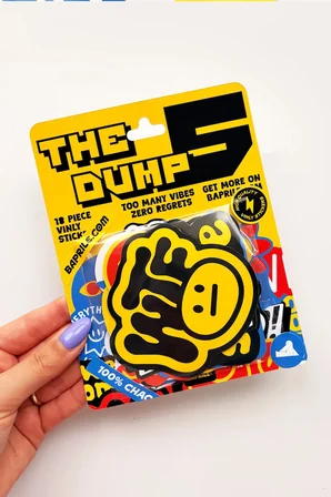 The Dump V Eğlenceli Sticker Koleksiyonu 18 Parça Laptop Kaykay Termos Etiket Seti