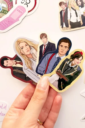 Gossip Girl 28 Adet Sticker Paketi Suya Dayanıklı Laptop Termos Telefon Etiket Seti