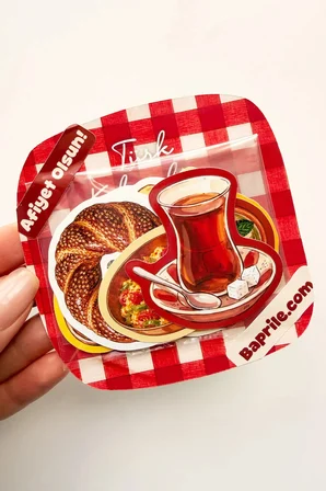 Türk Kahvaltısı 15 Adet Sticker Laptop Ajanda Scrapbook Çıkartma Etiket Seti
