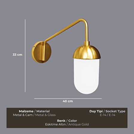 Gleam Eskitme Gold Aplik