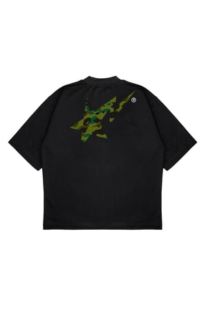 Unisex Oversize BAPE 1ST STA Baskılı Boxy Fit Kalın Kumaşlı T-shirt