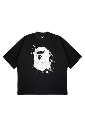 Unisex Oversize A BATHING APE CITY CAMO PAINTING Baskılı Boxy Fit Kalın Kumaşlı T-shirt