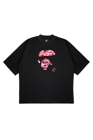 Unisex Oversize BAPE SILUET DUDAK Baskılı Boxy Fit Kalın Kumaşlı (240gsm) T-shirt