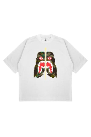 Unisex Oversize BAPE TIGER CAMO 1ST Baskılı Boxy Fit Kalın Kumaşlı (240gsm) T-shirt
