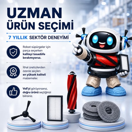 Dreame Bot D10S ve D10s Pro modelleri için Yedek Hepa Filtre 2 Adet